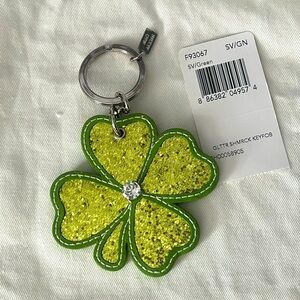 COACH SHAMROCK KEY FOB EUC